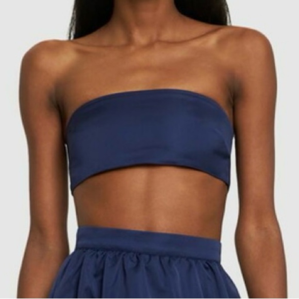 NWT WeWoreWhat Duchesse Satin Bandeau Top